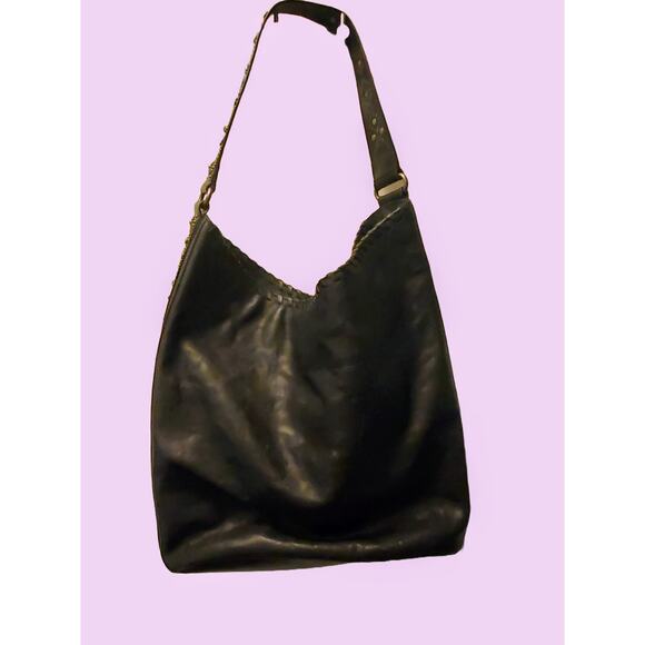 Gorgeous large Frye studded leather black bag tote. Excellent condition. Rare - Picture 3 of 7